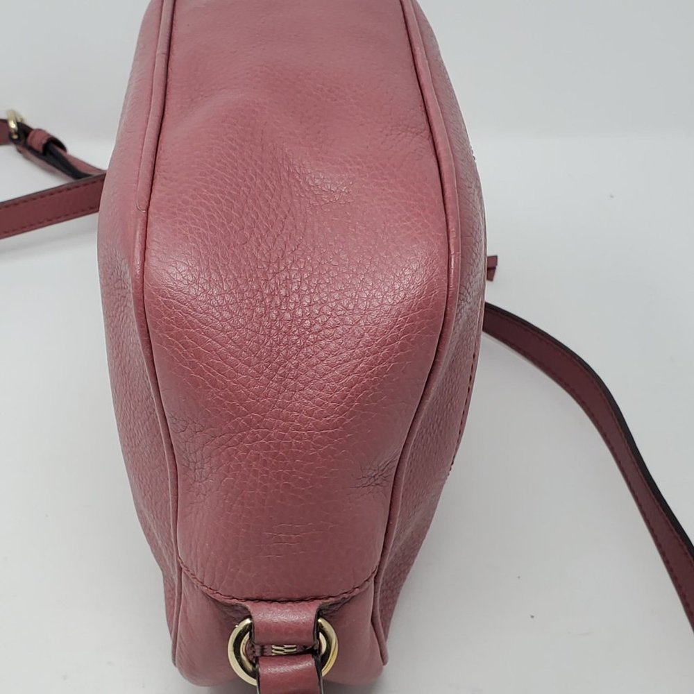 Auth Gucci Soho Disco Camera Leather Crossbody Bag - Picture 11 of 15